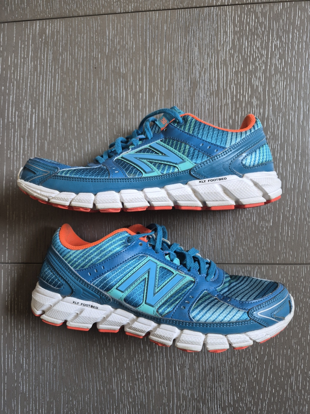 New Balance 750v1 Teal and Orange Women's Athletic Sneakers